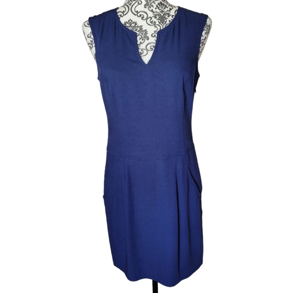 Theory Adalize Habitat blue sleeveless dress size 6​ - Picture 1 of 15
